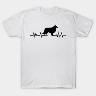 Cute shetland sheepdog Heartbeat dog Heartbeat Silhouette T-Shirt